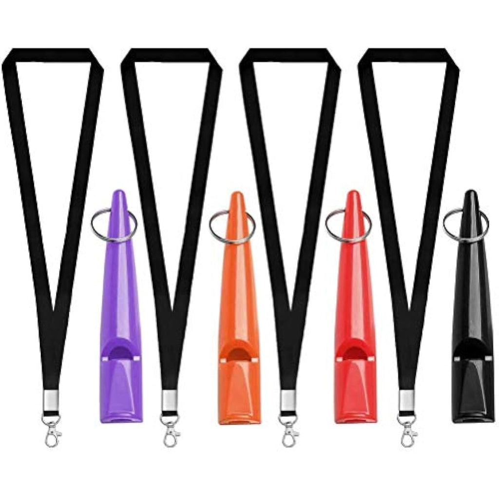 4 Pcs Professional Dog Whistles with Lanyard for Training