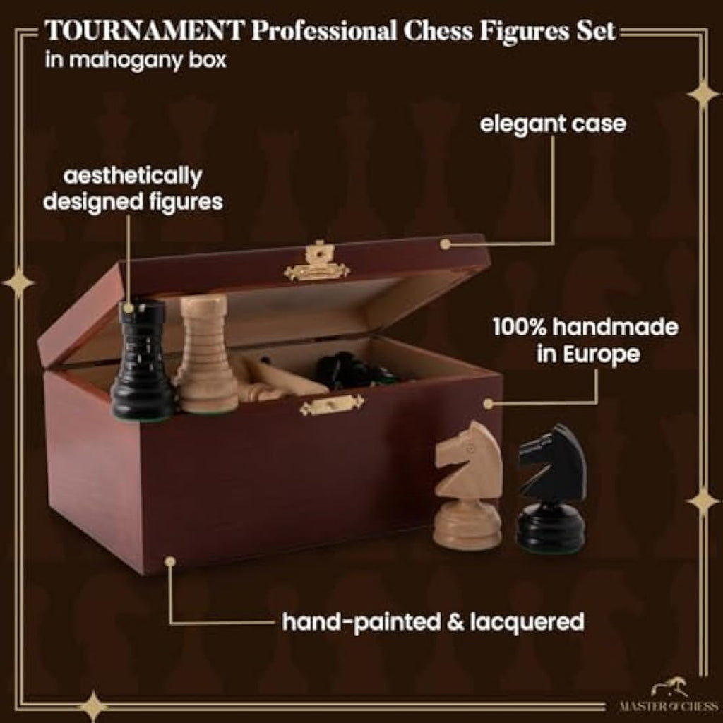 Tournament Chess Pieces – Handmade Sycamore Wood Figures