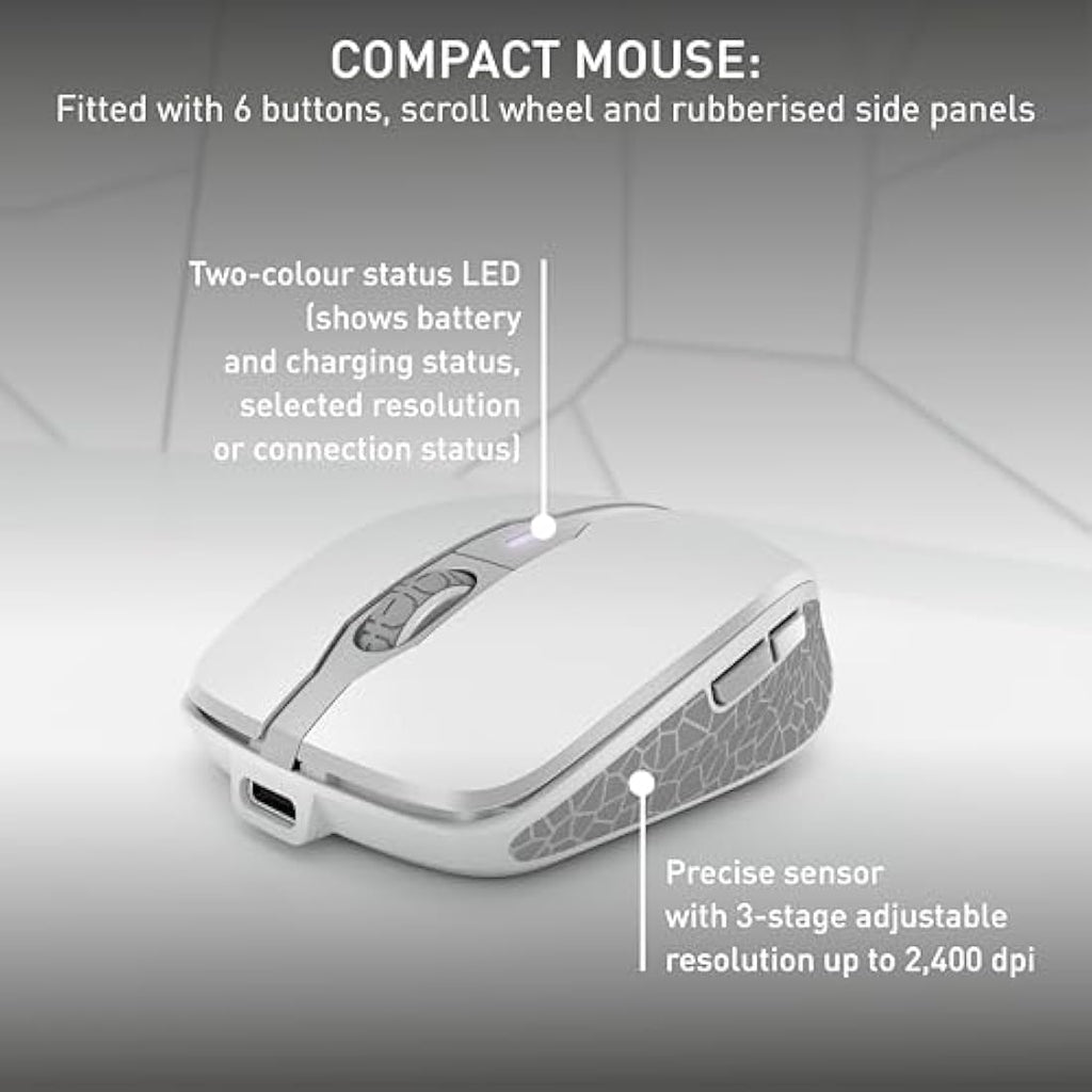 CHERRY DW 9100 SLIM Wireless Desktop Set | Bluetooth & 2.4GHz | Silver