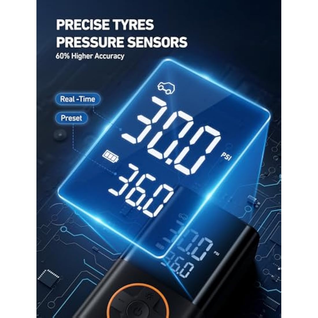 AstroAI Portable Car Tyre Inflator | 150 PSI Rechargeable Electric Pump