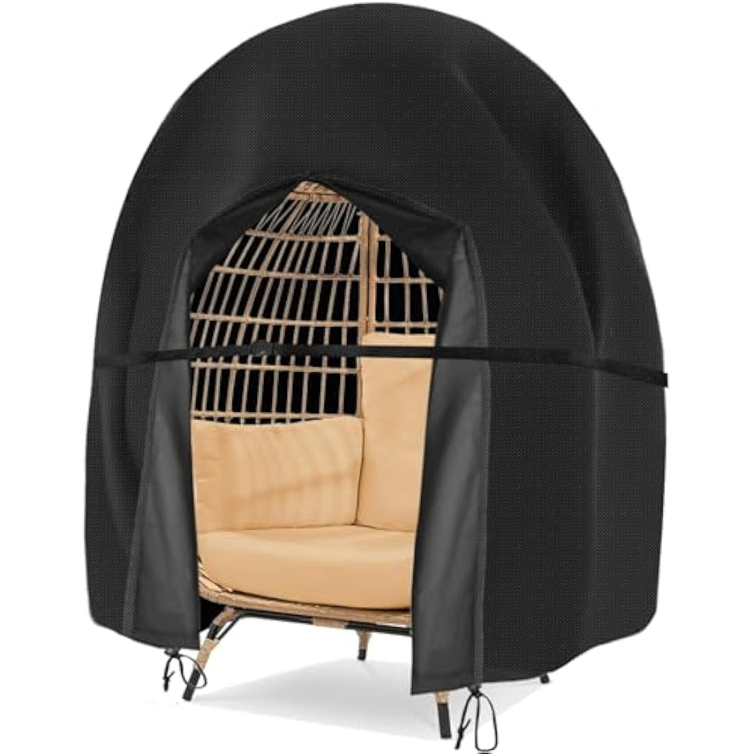 Jolof Store Double Egg Chair Cover | Waterproof 420D Oxford Fabric – Black