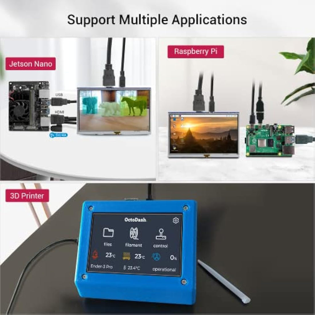 Elecrow 5-Inch Raspberry Pi Touch Screen – 800x480 TFT LCD Mini Monitor