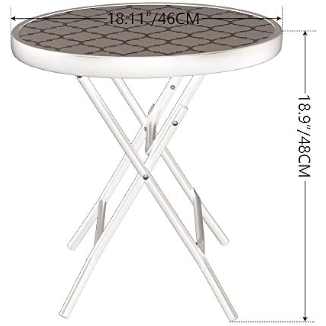 PHI VILLA Folding Side Table | Tempered Glass Outdoor Patio Table – Black