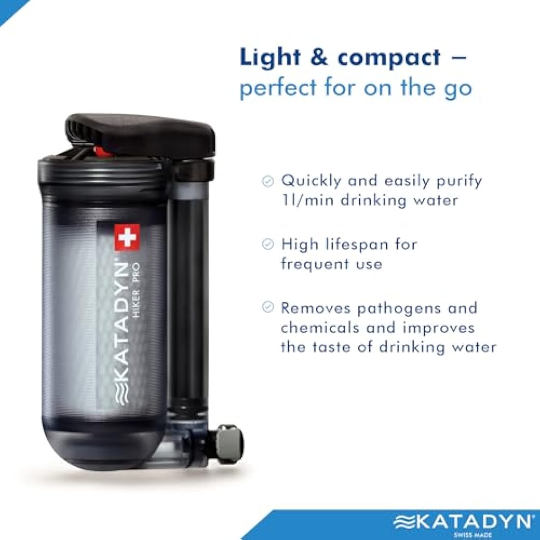 Katadyn Hiker Pro Transparent Water Filter – Portable Pump Purifier