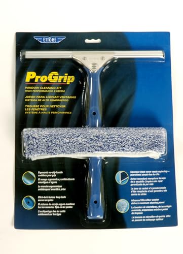 Ettore ProGrip Window Cleaning Kit – Professional Squeegee & Washer