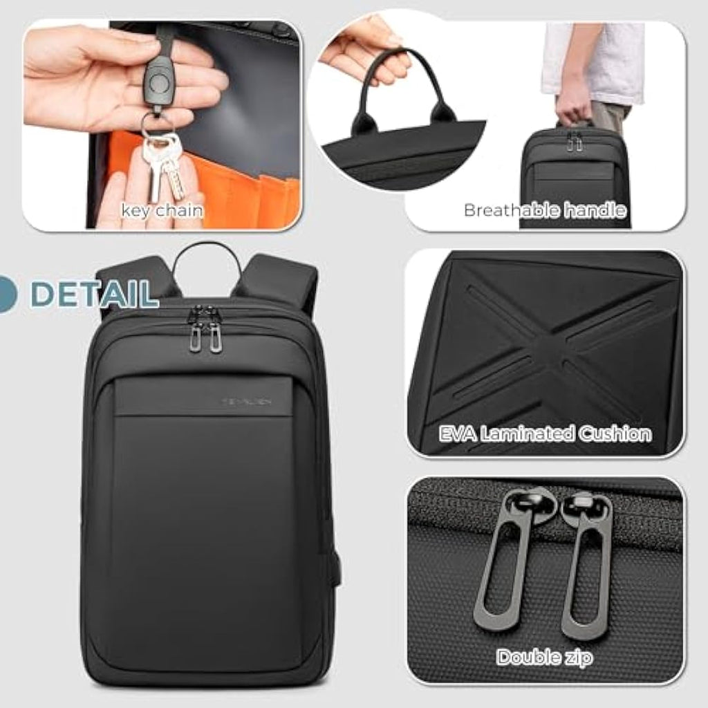 Fenruien 15.6 Inch Laptop Backpack | Waterproof Business Travel Bag