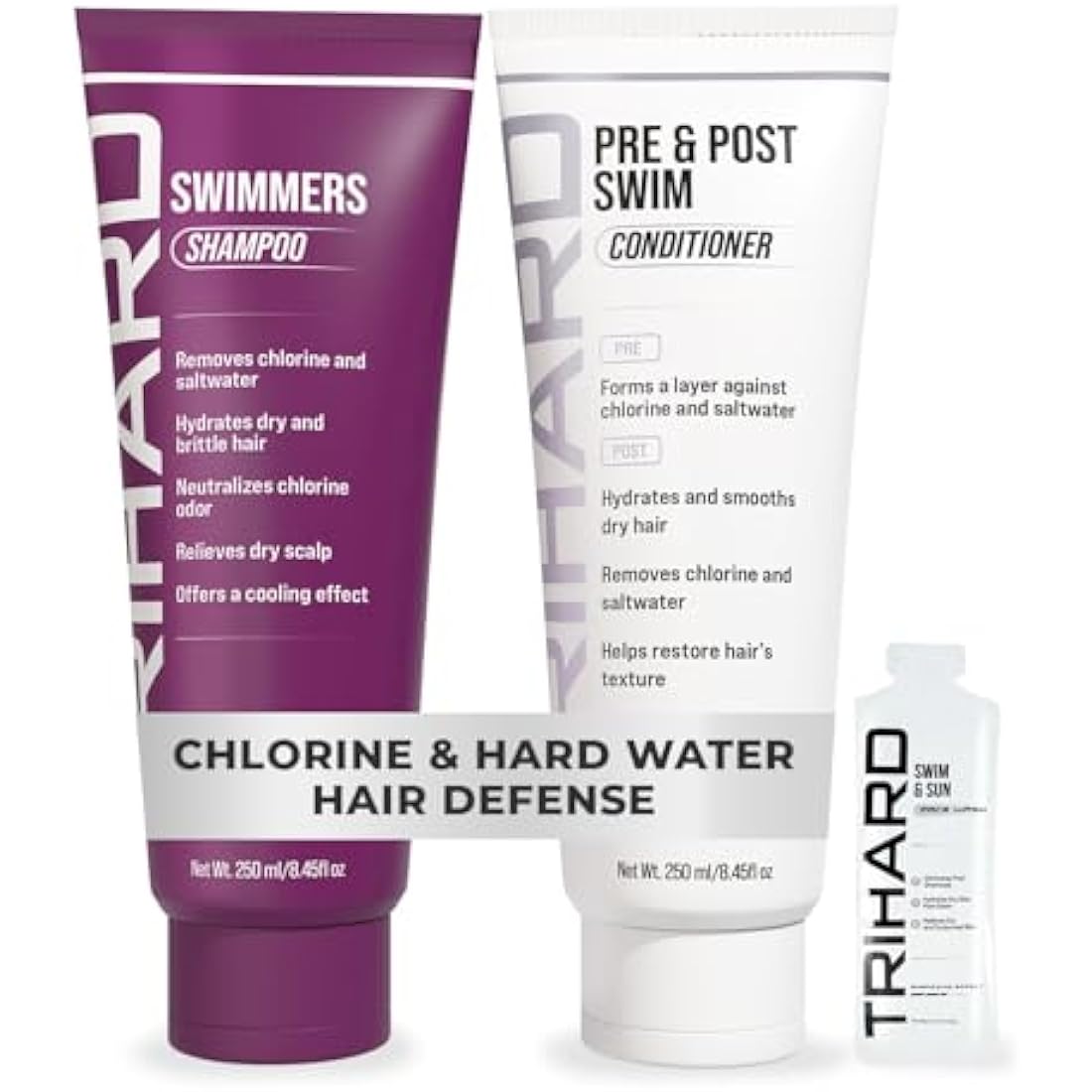 TRIHARD Swim Shampoo & Conditioner | Chlorine Removal Hair Care Set