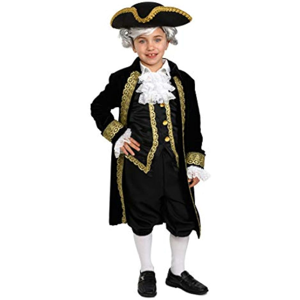 Alexander Hamilton Historical Costume for Kids – 5-Piece Dress Up Set
