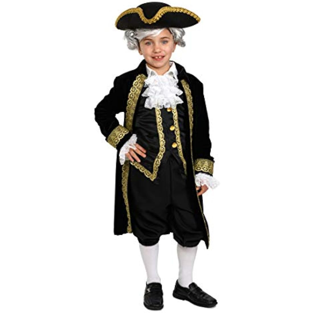 Alexander Hamilton Historical Costume for Kids – 5-Piece Dress Up Set