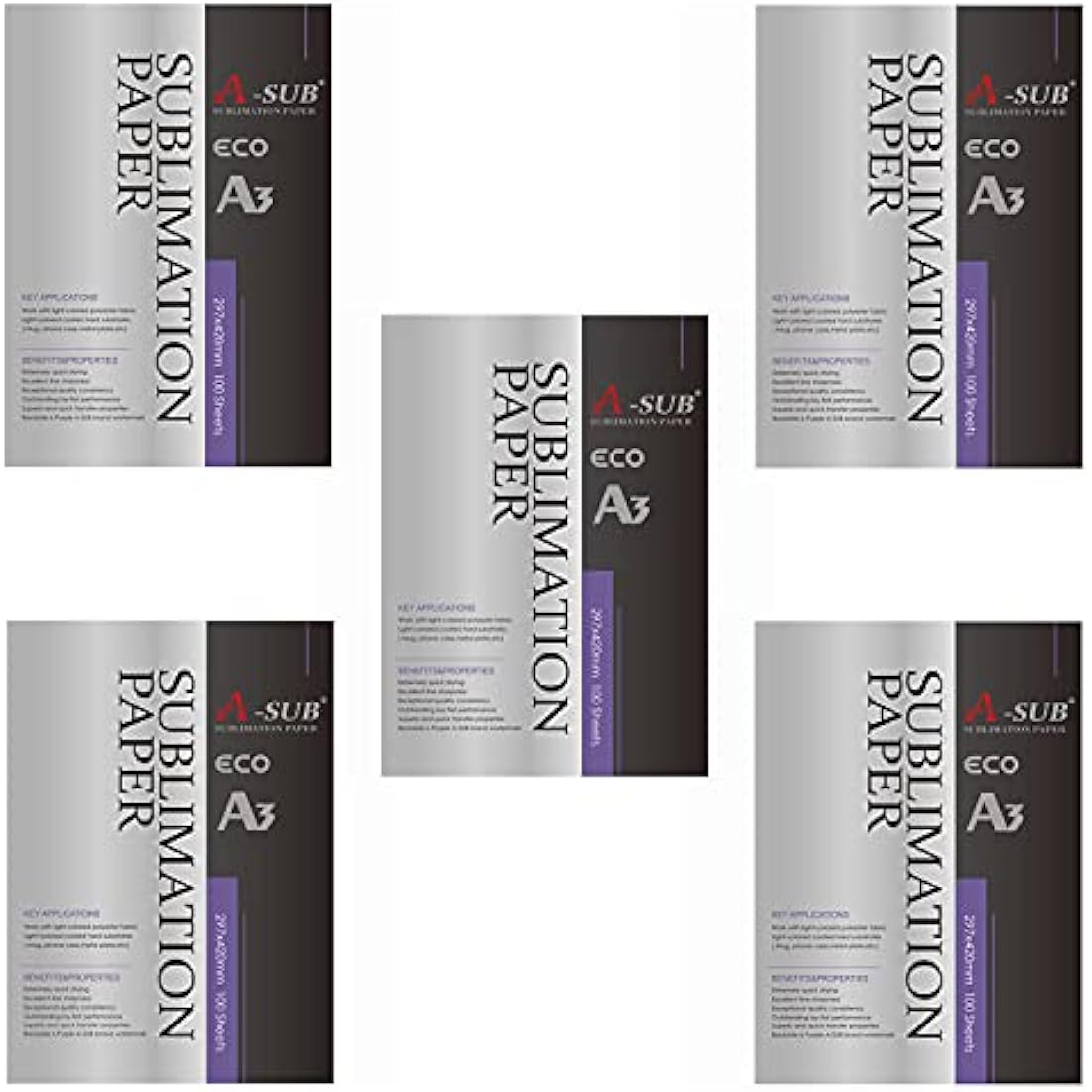A-SUB Sublimation Paper A3 - 125gsm Eco Series, 500 Sheets for Inkjet