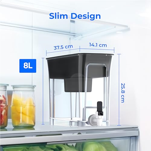 Waterdrop 8.2L Water Filter Dispenser | 200-Gallon Slim Tank - Black