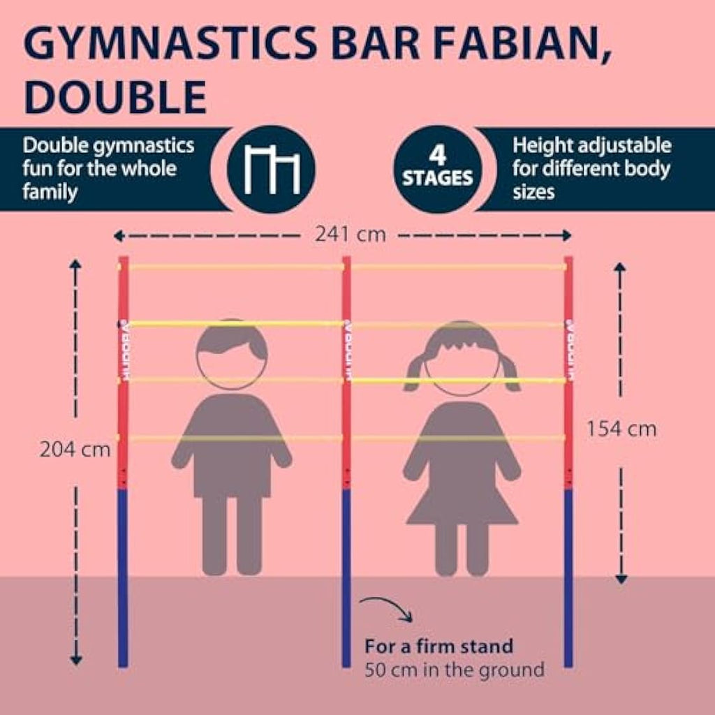 HUDORA Fabian Gymnastics Bar – Height-Adjustable Outdoor Fitness Bar