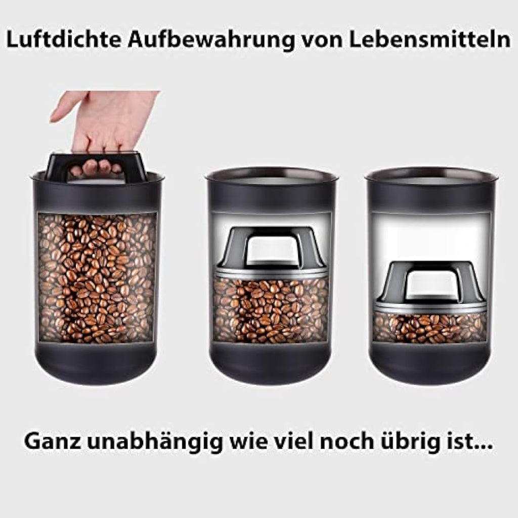 KC Kitchen & Co. Airtight Coffee Can – 1kg Stainless Steel Vacuum Tin