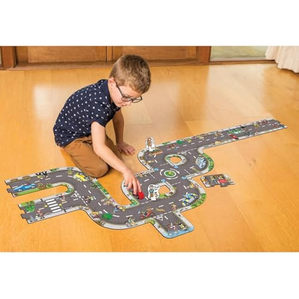 Orchard Toys Giant Road Floor Puzzle – 20 Piece Interchangeable Track