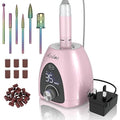 Kredioo Professional Electric Nail Drill | 35000RPM E-File Kit - Rose Pink