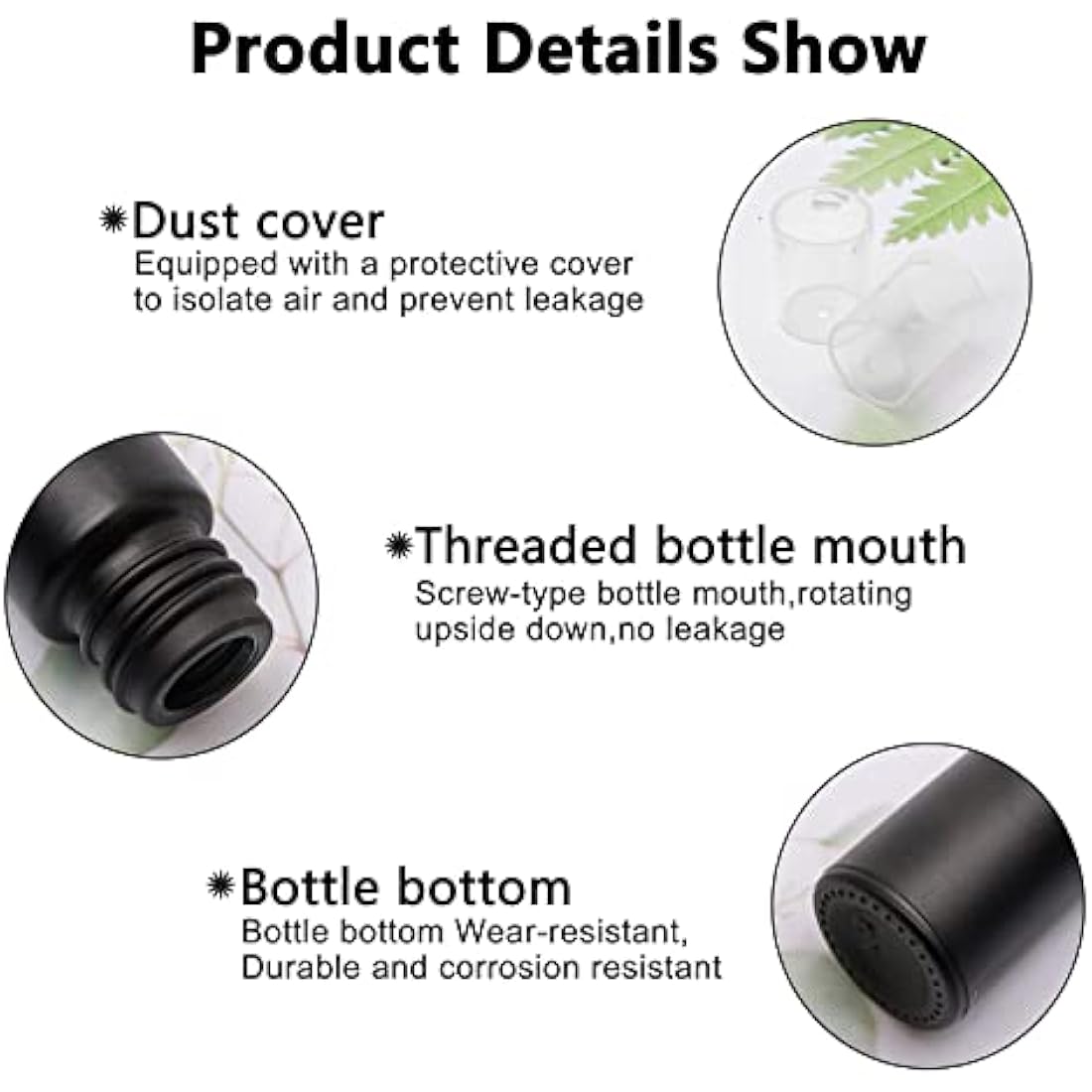 10ml Black Glass Perfume Atomizer – Refillable 10 Pack