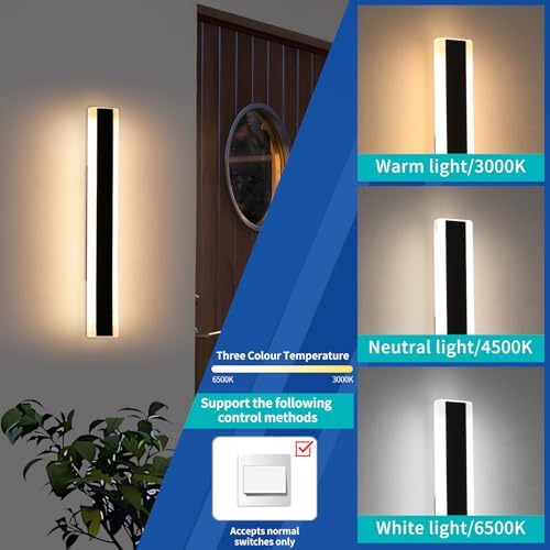 Jolof Store 60cm LED Outdoor Wall Light – IP65 Waterproof 3-Color Sconce