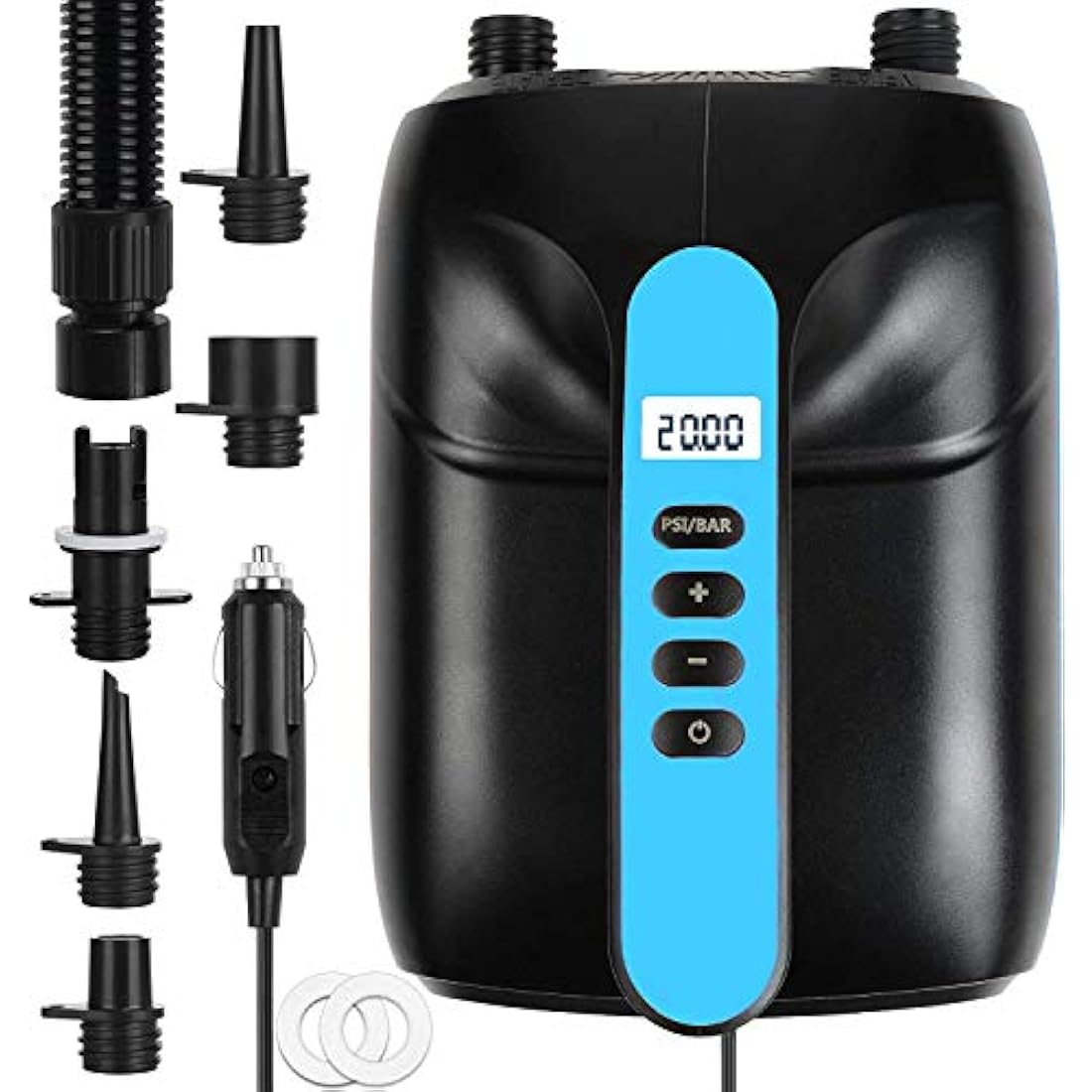 20PSI Electric SUP Pump - 12V Dual Stage Paddle Board Inflator