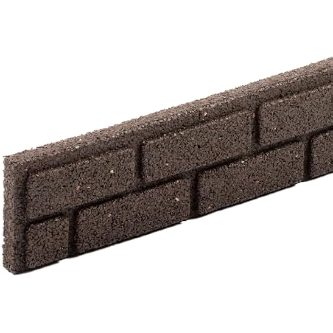 Nicoman Brick Effect Garden Edging - Recycled Rubber Border, Brown, 12pk