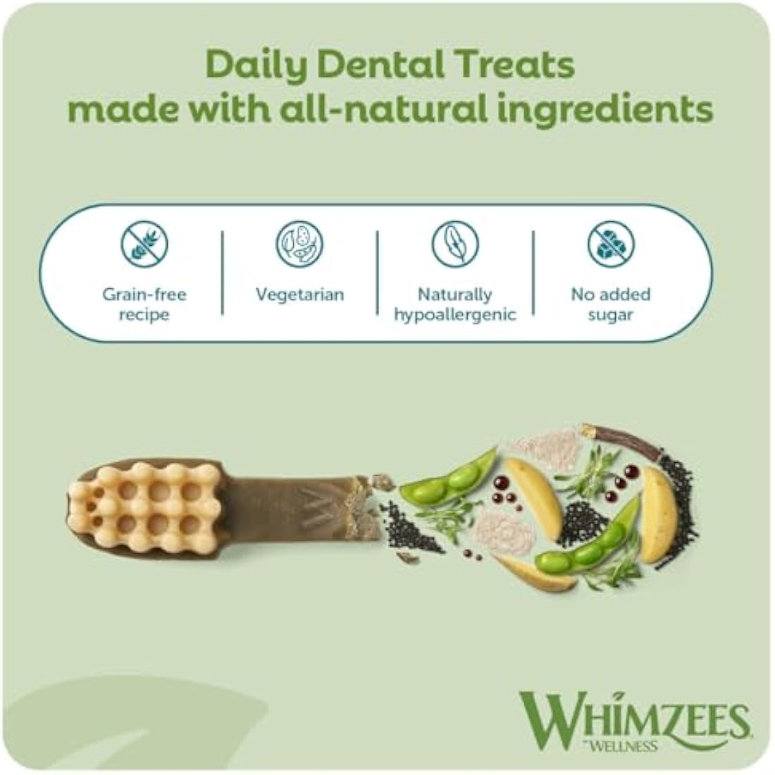 WHIMZEES Natural Grain-Free Dental Dog Chews - Medium Breed, 12ct