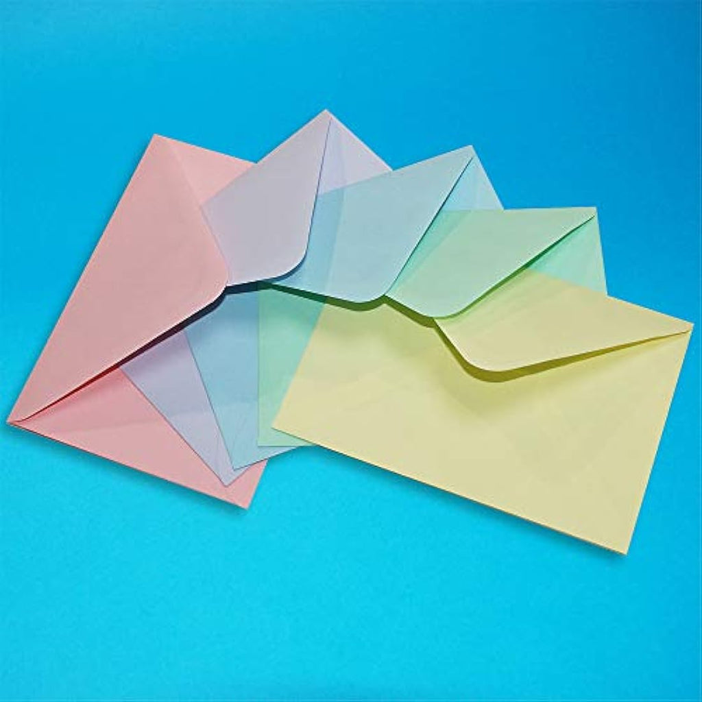 Craft UK 5x5 Square Card and Envelope Pack of 50 – Mixed Pastels