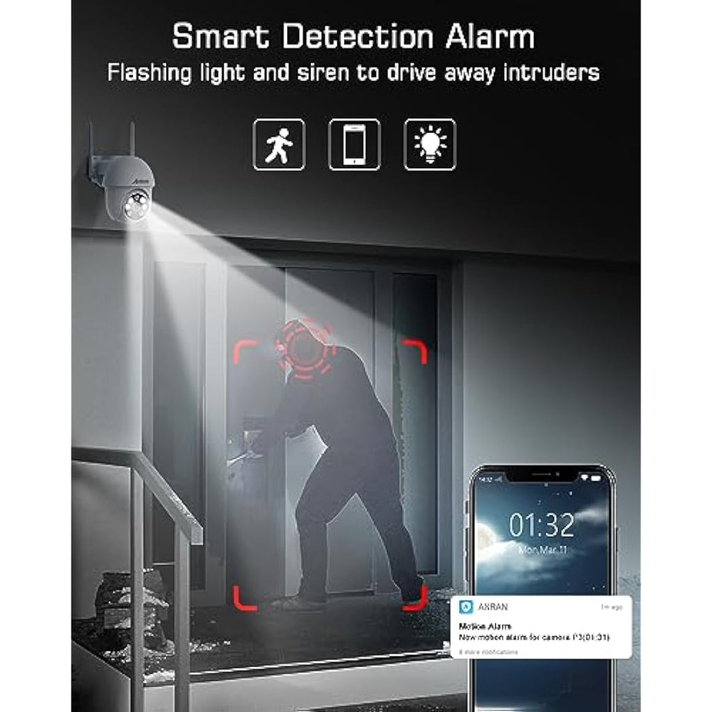 ANRAN 5MP Outdoor Security Camera | 360° Auto Tracking WiFi CCTV – P3 Max