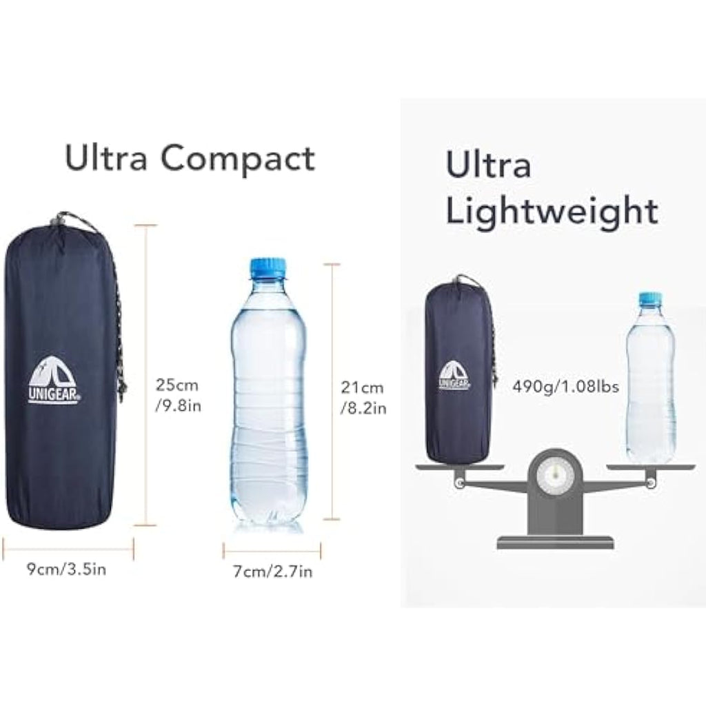 Unigear Ultralight Inflatable Sleeping Pad | 40D Nylon Camping Mat
