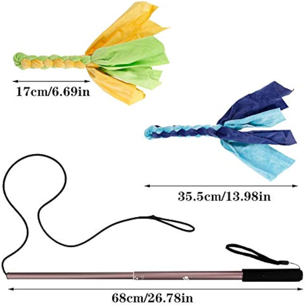 Jolof Store Flirt Pole Dog Toy – Retractable Training Wand with 2 Ropes