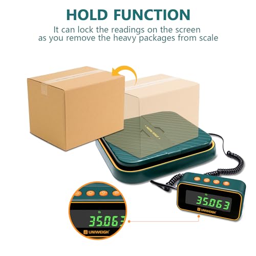 UNIWEIGH Digital Postal Scale – 86lb Shipping Parcel Scale with LCD Display