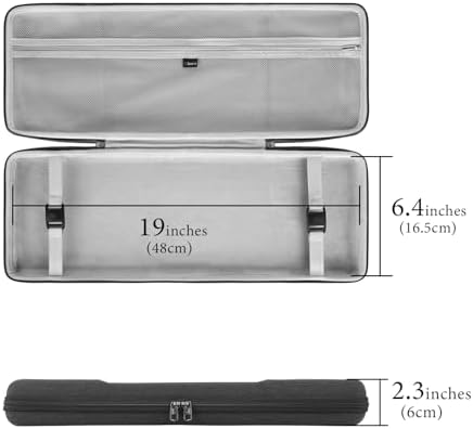 Geekria Hard Shell Keyboard Case | Travel Bag for 108 Key Mechanical