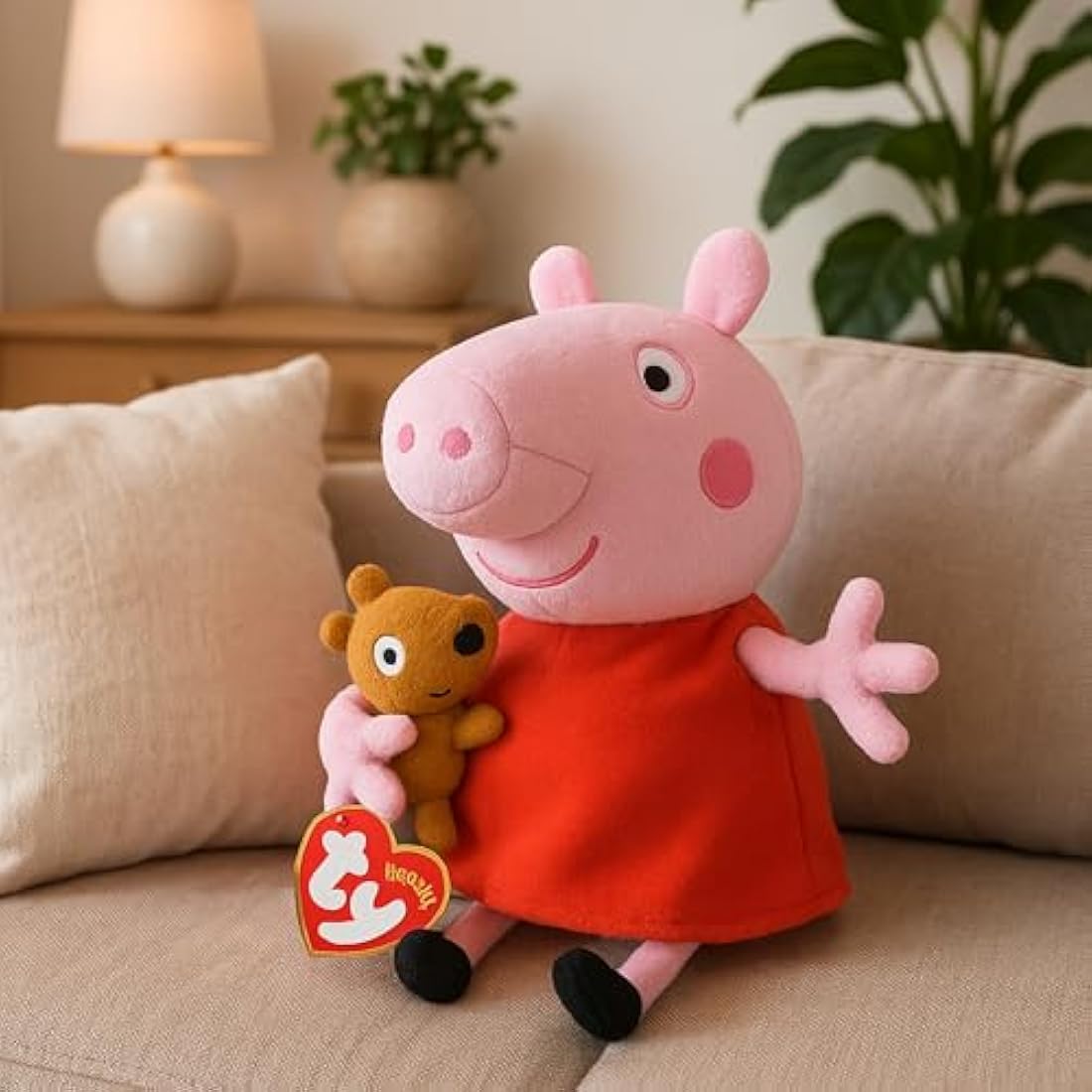 Ty Peppa Pig Beanie Baby - 6 Inch Soft Plush Toy for Kids |