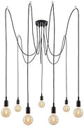 Paulmann Neordic Ketil 7-Lamp Sputnik Pendant Luminaire | Black Metal