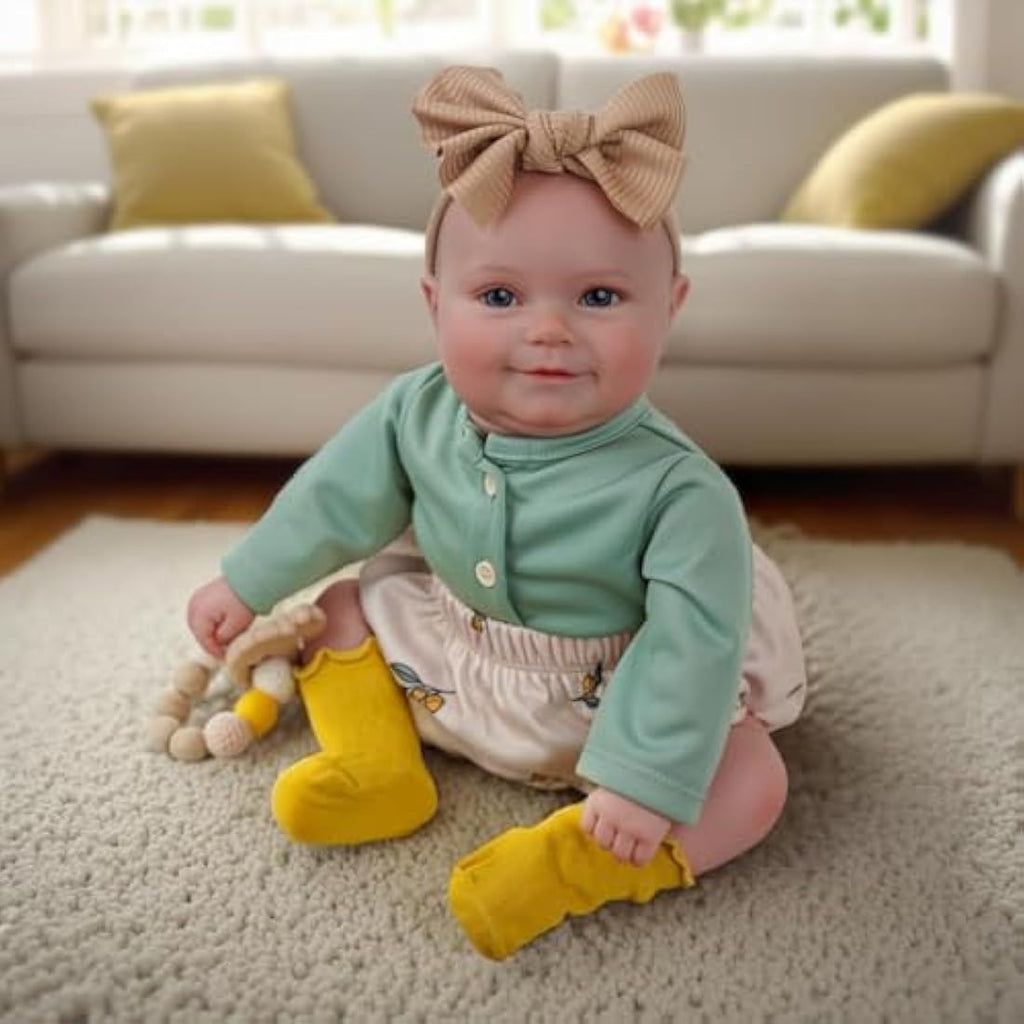 BABESIDE 20 Inch Lifelike Reborn Baby Doll – Silicone Vinyl with Soft Cloth Body