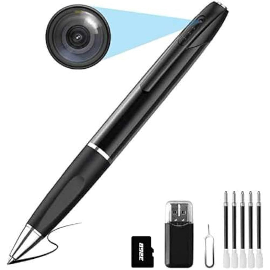 SANPROV 1080P Spy Camera Pen | Hidden Portable Pocket Cam with 32GB SD