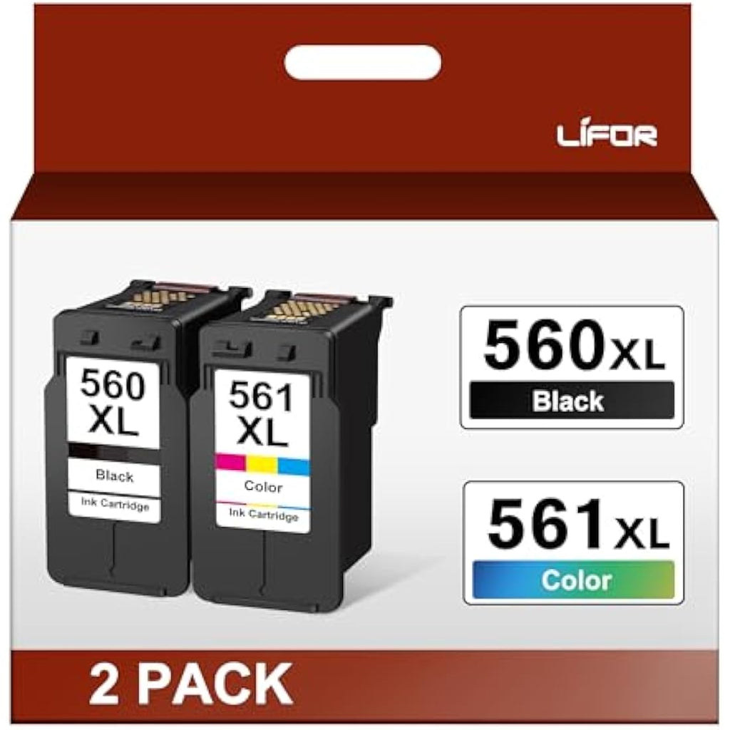 LIFOR PG-560XL CL-561XL Ink Cartridges for Canon Pixma TS5350 TS7450