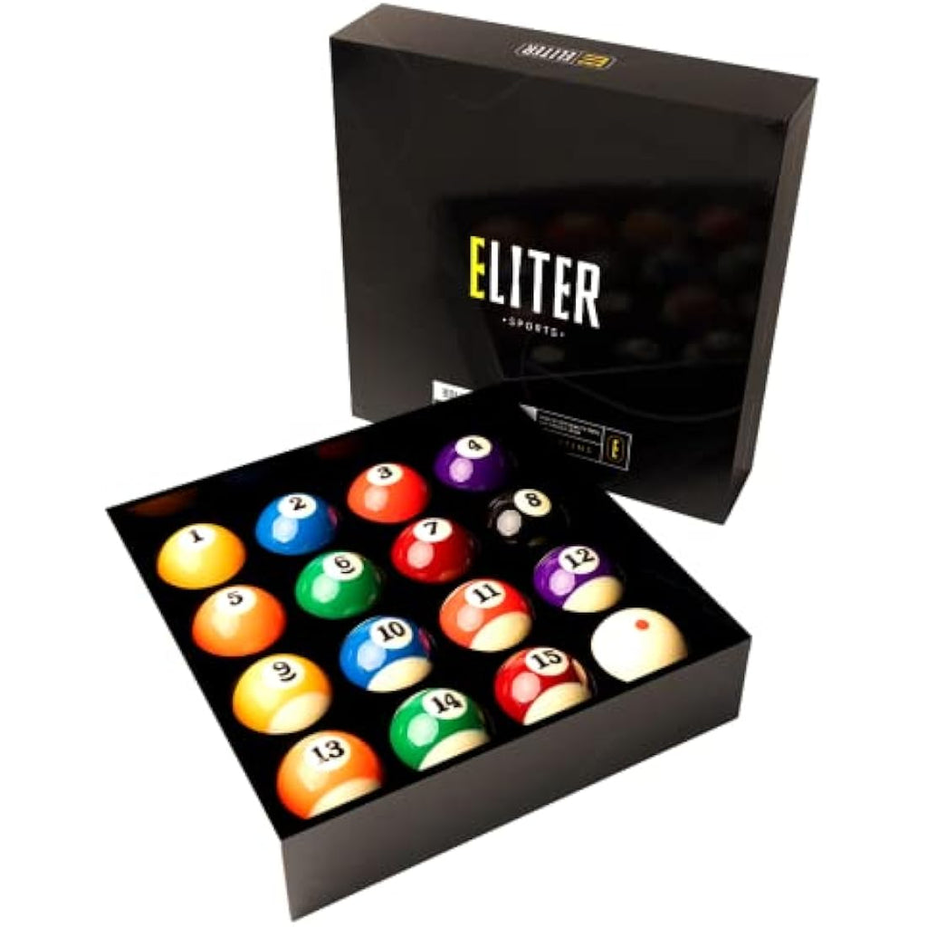 Eliter Sports Professional American Pool Billiard Balls Set - 5A Pure Resin