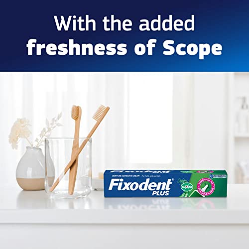 Fixodent Food Seal Plus Scope Denture Adhesive Cream - 120ml Twin Pack