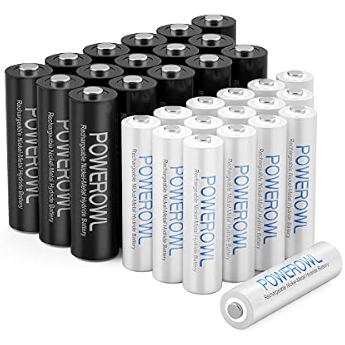 Powerowl Rechargeable AA AAA Batteries - 32 Pack NiMH High Capacity Set