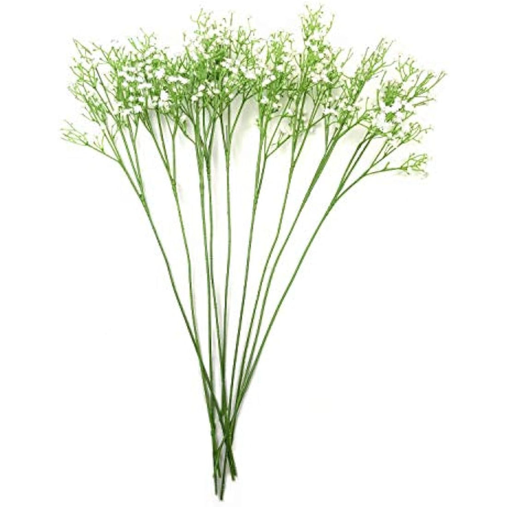 White Baby's Breath Artificial Flowers - 9 Stems Gypsophila