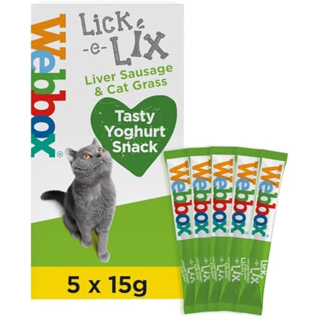 Webbox Lick-e-Lix Cat Treats Variety Pack - 17 Cases of 5x15g Sticks
