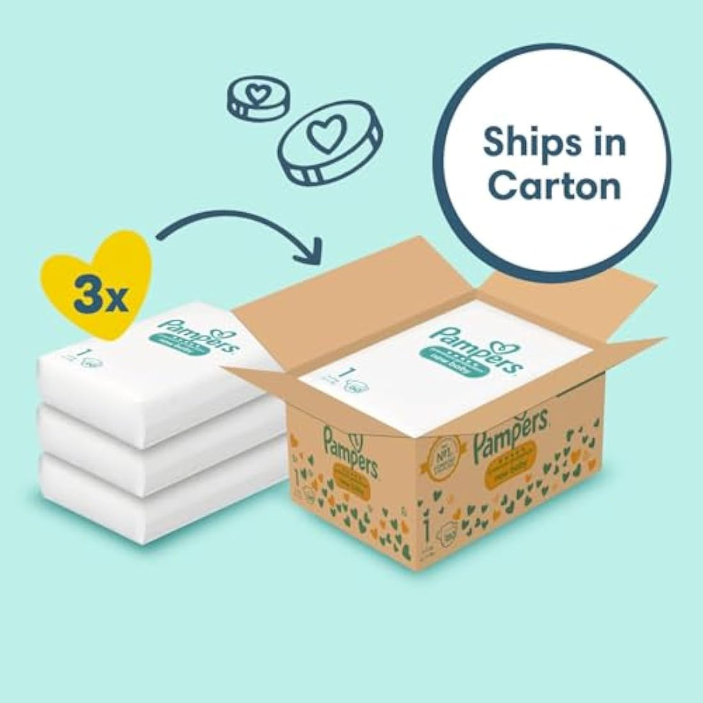 Pampers Premium Protection Size 1 Nappies (180 Pack) & Baby Wipes