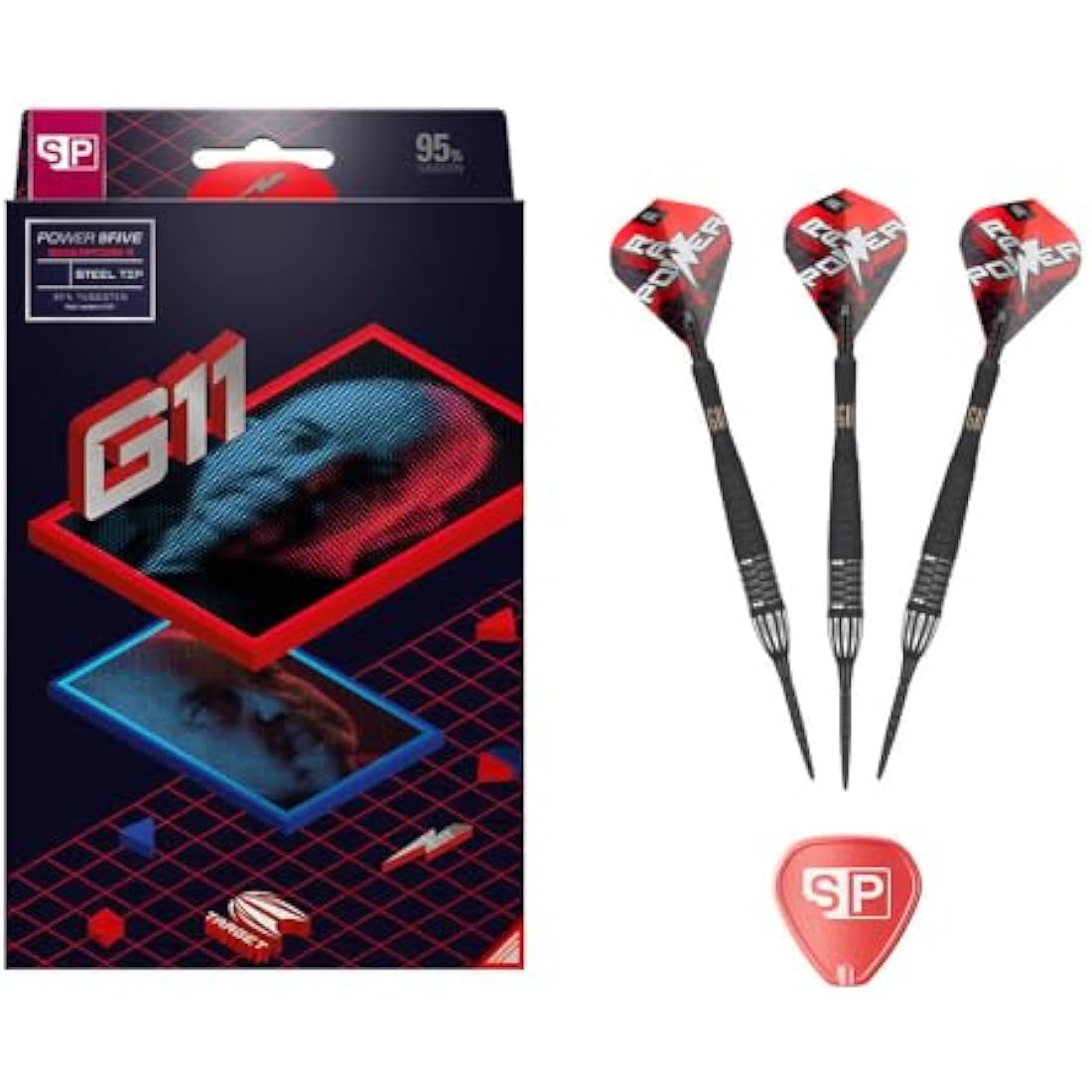 Target Phil Taylor Gen 11 Power 9-Five 95% Tungsten Steel Tip Darts Set