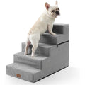 COZY KISS 5-Tier Wide Dog Stairs – Foldable High-Density Foam Pet Steps