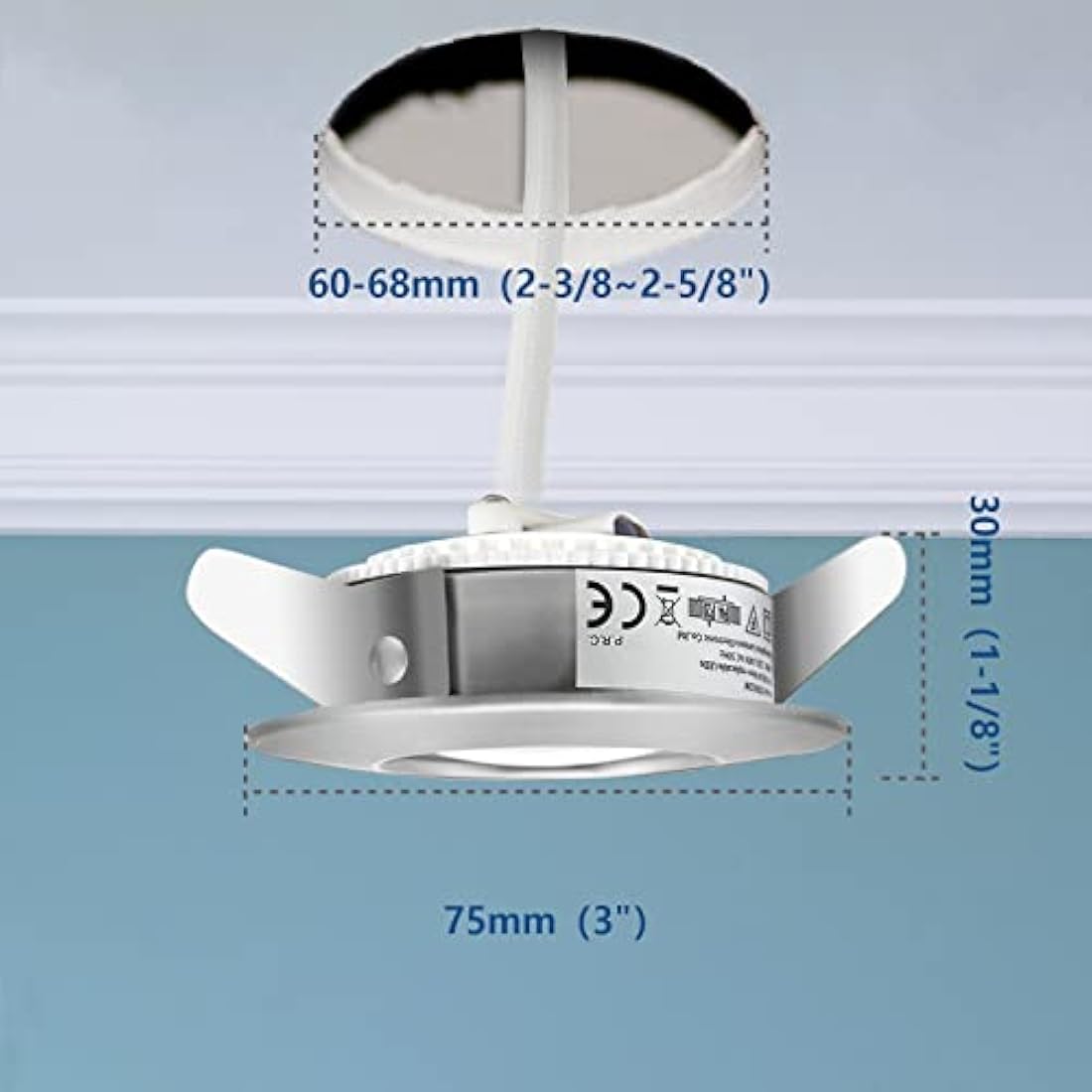 HiBay 10-Pack 5W LED Recessed Downlights | IP44 Chrome Warm White