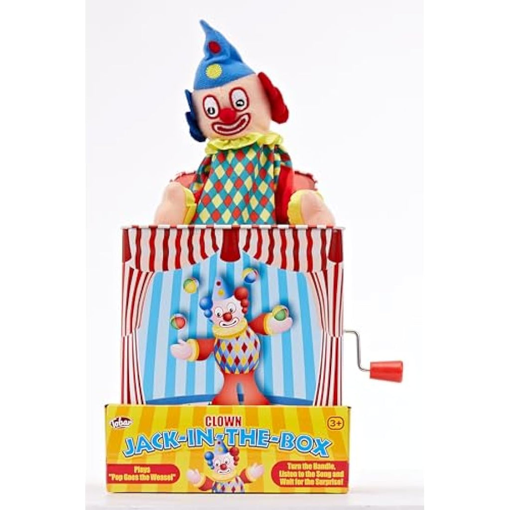Jolof Store Clown Jack in the Box – Traditional Tin Toy, Assorted