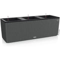 Lechuza TRIO Cottage 30 Self-Watering Planter | Rattan Look - Granite