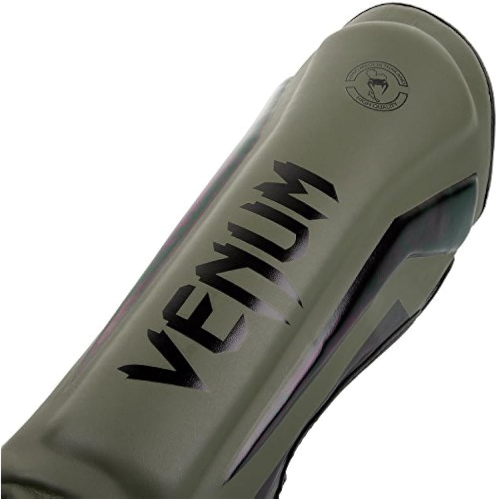 Venum Elite Shin Guards – Premium Faux Leather MMA & Muay Thai Gear