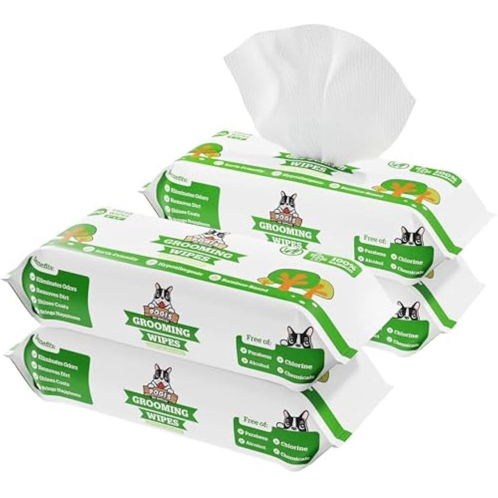 Pogi’s Dog Wipes – Plant-Based Hypoallergenic Grooming Wipes, 400-Count