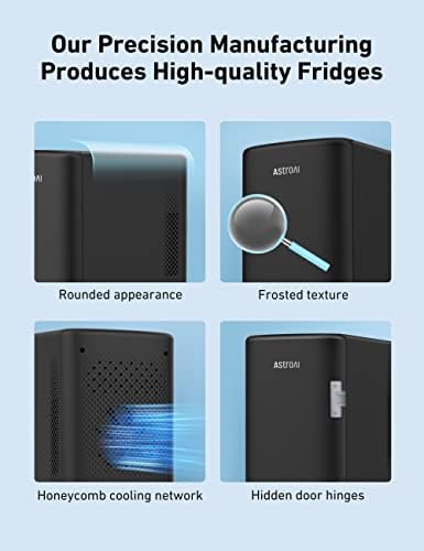 AstroAI 6L Mini Fridge – 8 Can Portable Skincare Cooler & Warmer, Black
