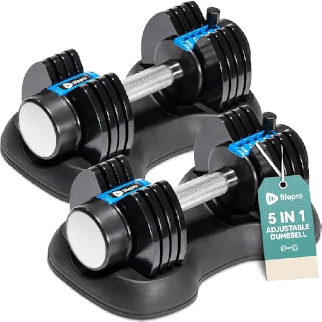 Adjustable Dumbbells Pair – 11.25kg Alloy Steel Weights
